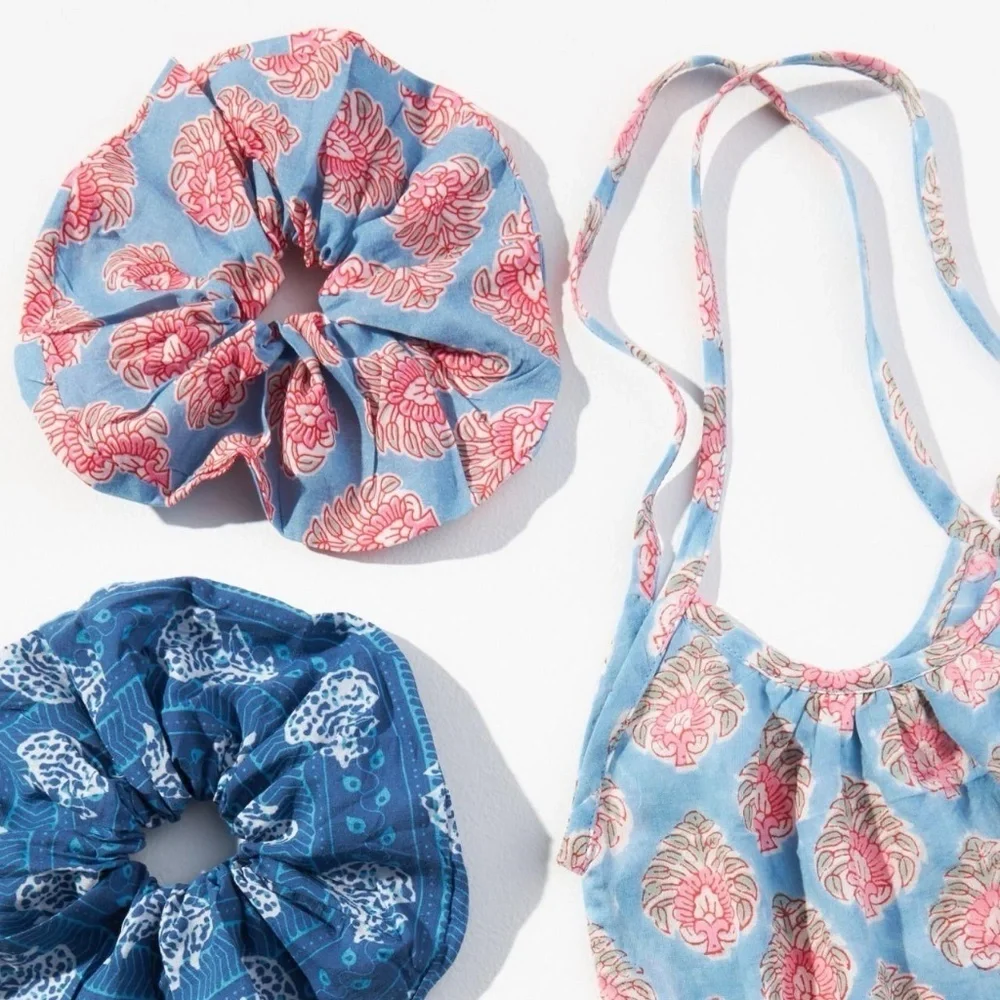 NWT Anthropologie Llani Scrunchie Set Of 3